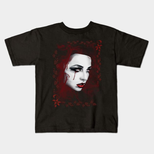 Vampires Tear Kids T-Shirt by Harlequins Bizarre